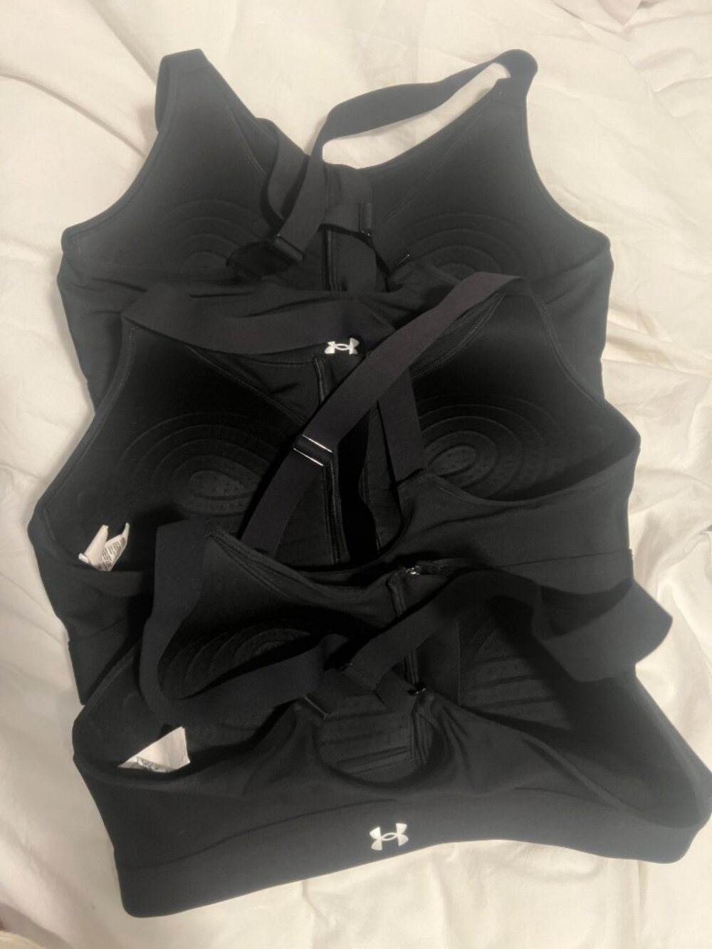 Under Armour Continuum bra bundle black zip up bra size extra large lot of 3 - Picture 10 of 14